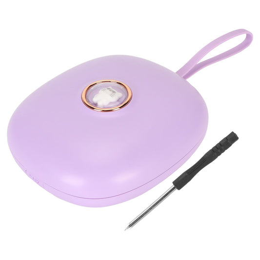 Vibrating Digital Alarm Clock Portable LED Electronic Digital Alarm Clock for Heavy Sleepers Students Children Lilac Purple