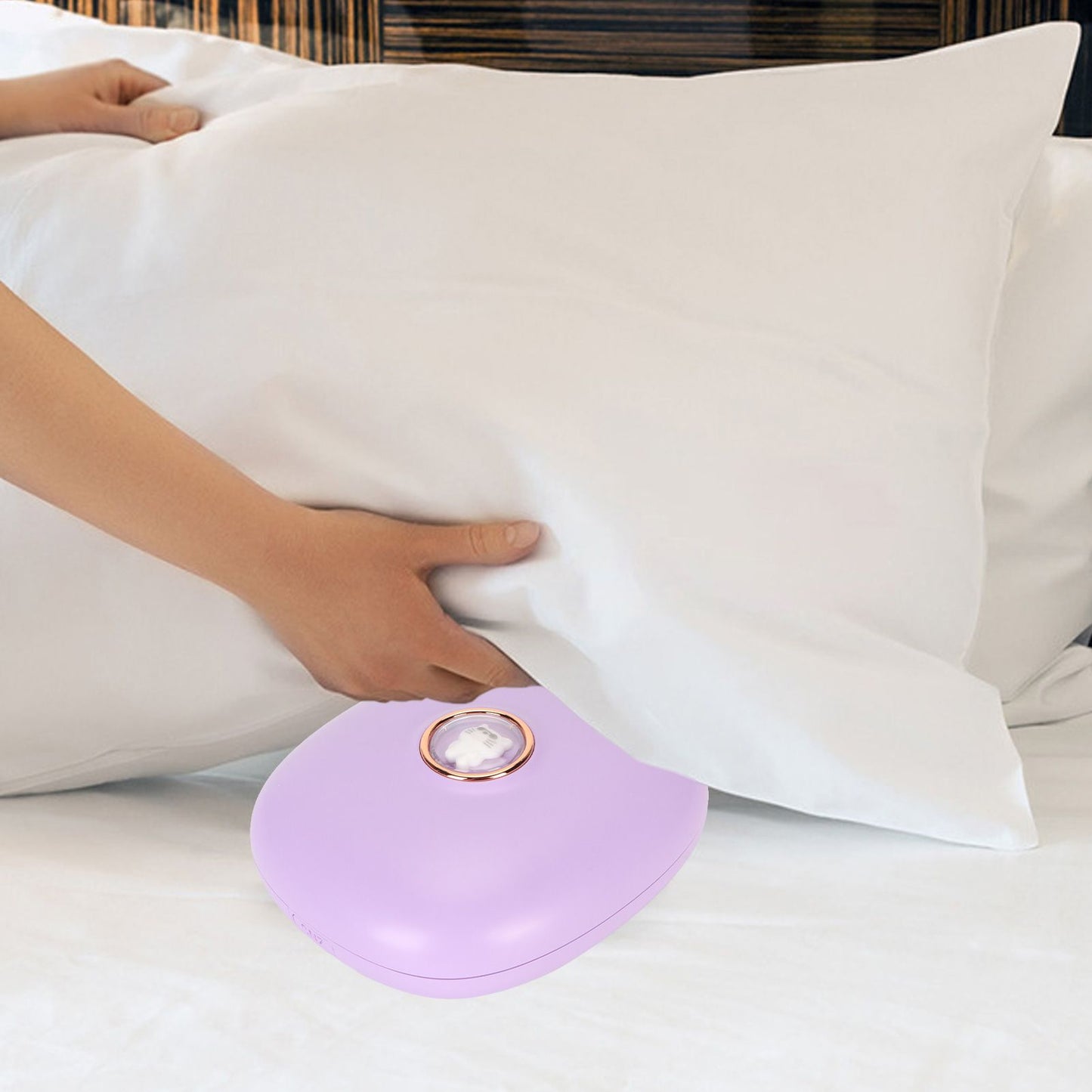 Vibrating Digital Alarm Clock Portable LED Electronic Digital Alarm Clock for Heavy Sleepers Students Children Lilac Purple
