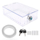 Thermostat Lock Box Large Universal Home Locking Thermostat Guard Clear Cover with Key for Thermostat On Wall