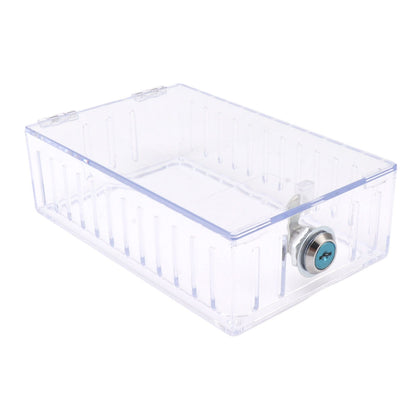 Thermostat Lock Box Large Universal Home Locking Thermostat Guard Clear Cover with Key for Thermostat On Wall