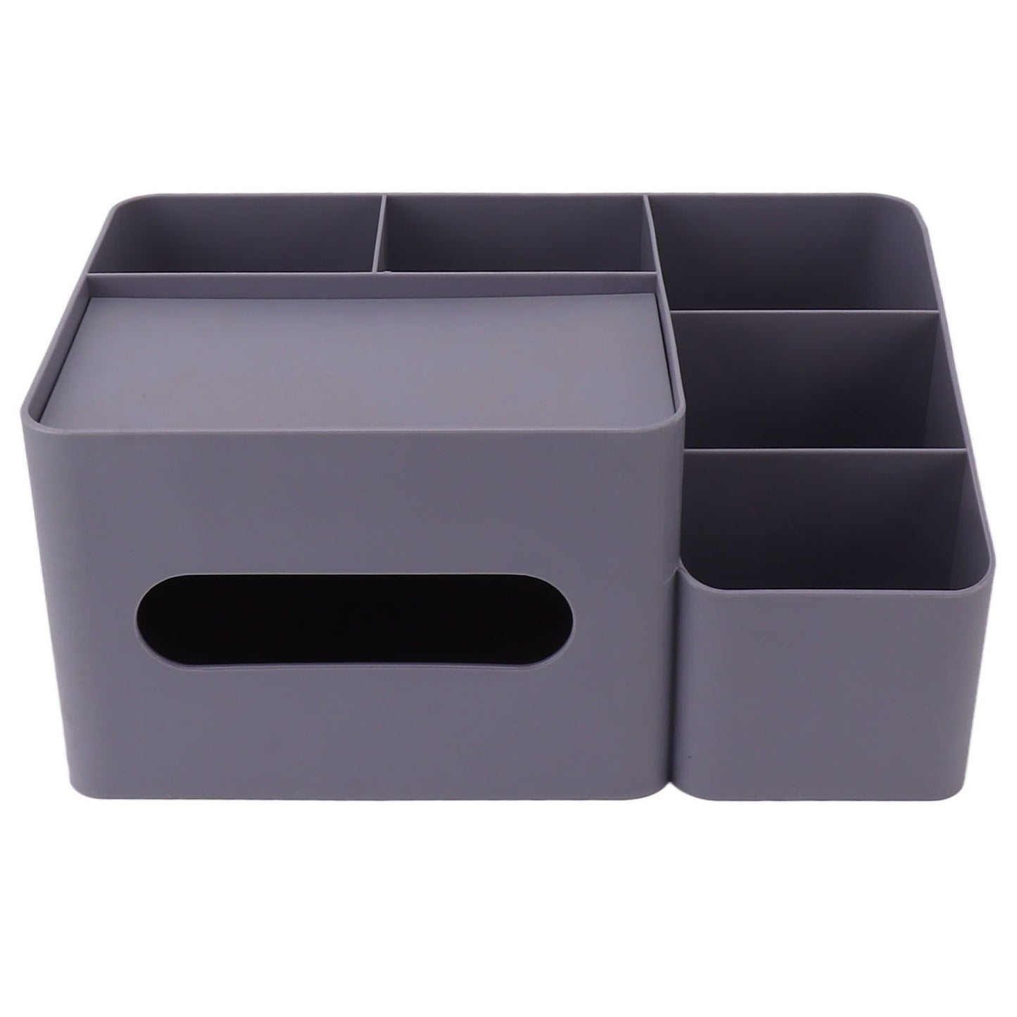 Tissue Box Organizer with Lid Plastic Exquisite Smooth Surface Tissue Desk Organizer for Home Office Purple
