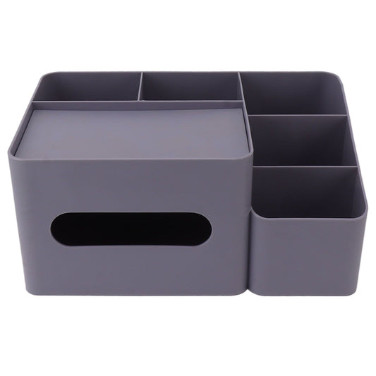 Tissue Box Organizer with Lid Plastic Exquisite Smooth Surface Tissue Desk Organizer for Home Office Purple