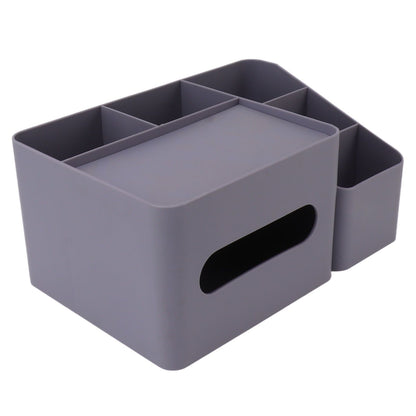 Tissue Box Organizer with Lid Plastic Exquisite Smooth Surface Tissue Desk Organizer for Home Office Purple