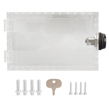 Thermostat Lock Box Universal Large Transparent Thermostat Protective Guard for Thermostat On Wall Coded Lock