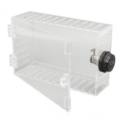 Thermostat Lock Box Universal Large Transparent Thermostat Protective Guard for Thermostat On Wall Coded Lock