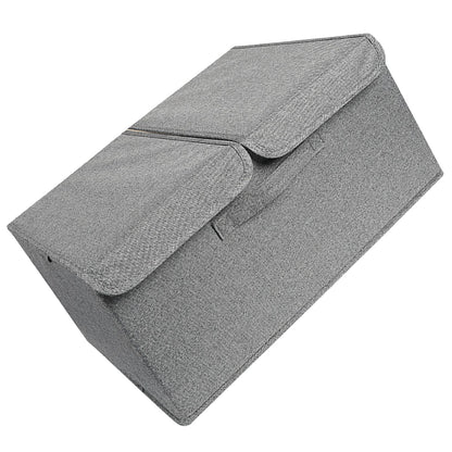 Underwear Socks Storage Organizer with Double Lid Foldable Thick Sock Underwear Storage Case for Socks Bras Ties Towels Dark Gray