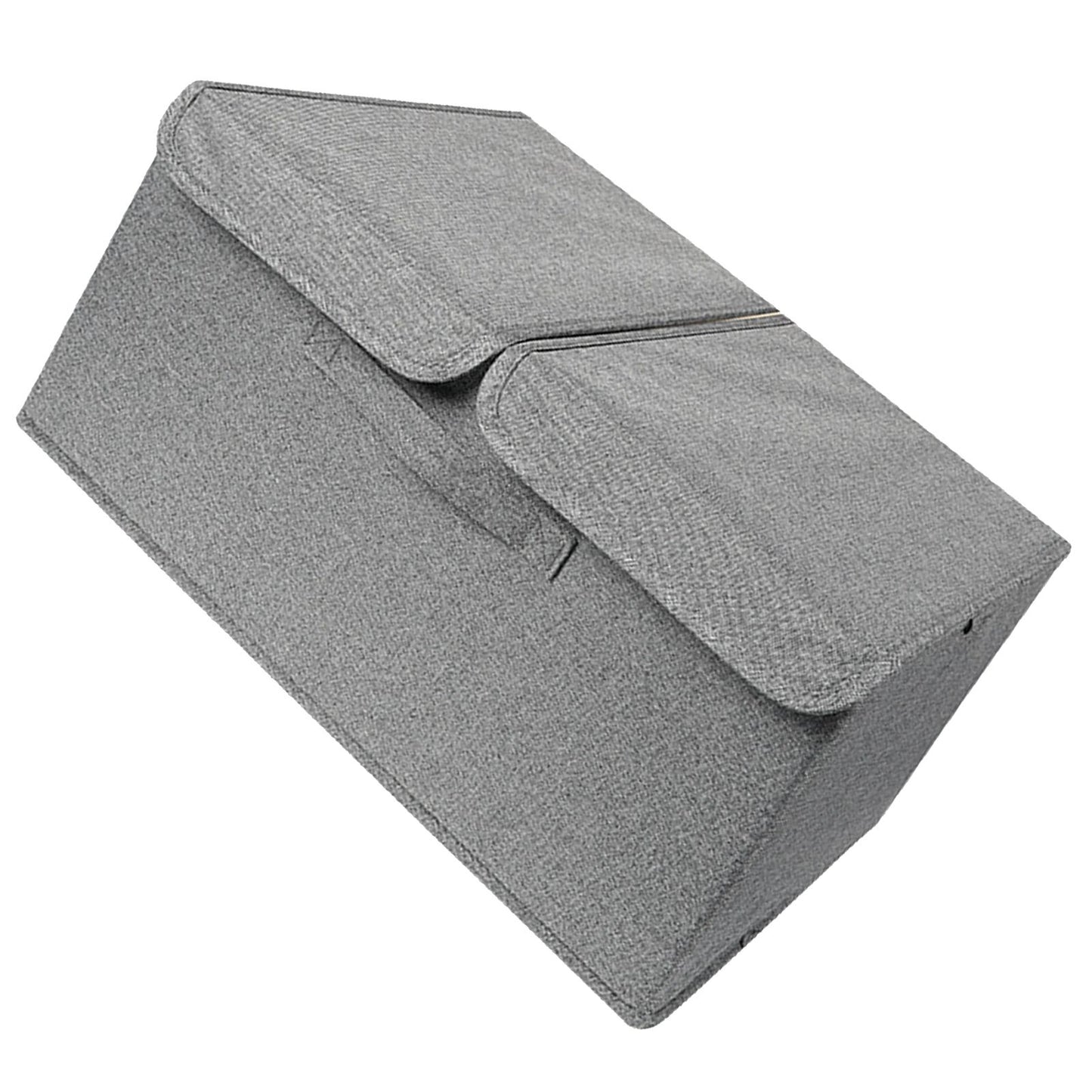 Underwear Socks Storage Organizer with Double Lid Foldable Thick Sock Underwear Storage Case for Socks Bras Ties Towels Dark Gray
