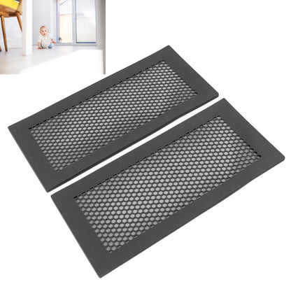 2Pcs Baby Proof Vent Cover Child Proof Safe Soft Silicone for Home Floor Catch Debris Hair Insect Black