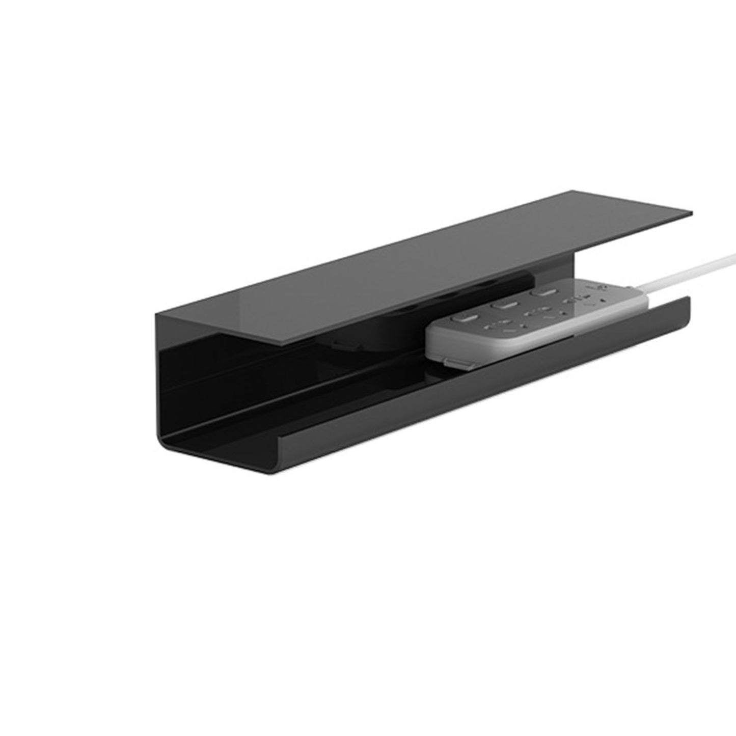 Under Desk Cable Management Tray Reduce Clutter Durability Punch Free Under Desk Power Strip Organizer Black