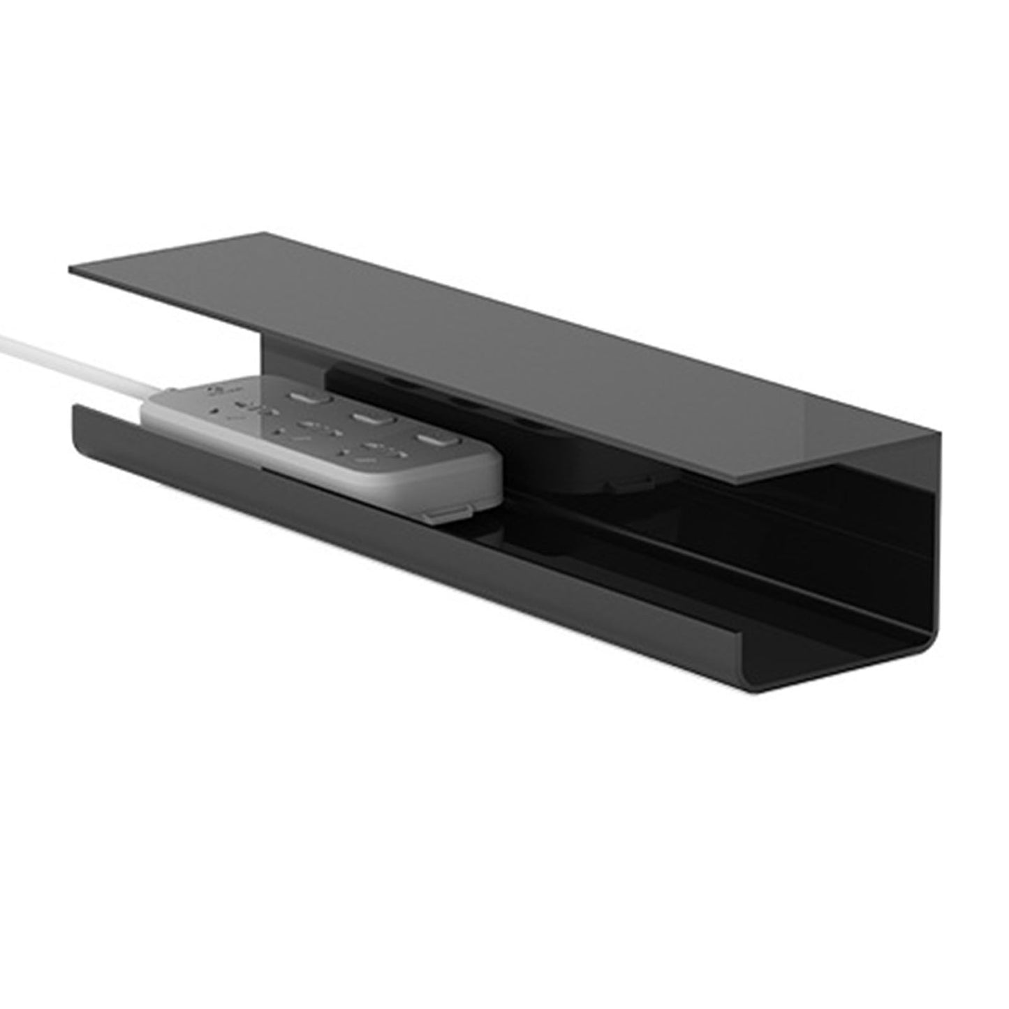 Under Desk Cable Management Tray Reduce Clutter Durability Punch Free Under Desk Power Strip Organizer Black