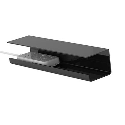 Under Desk Cable Management Tray Reduce Clutter Durability Punch Free Under Desk Power Strip Organizer Black