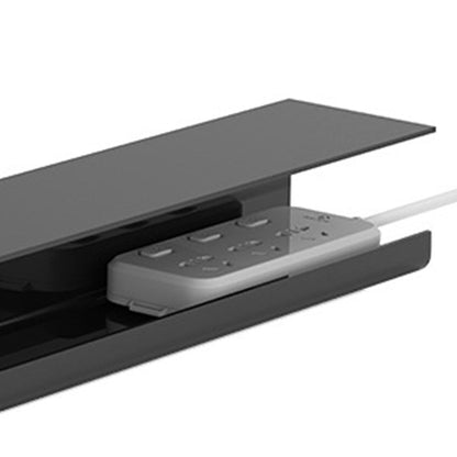 Under Desk Cable Management Tray Reduce Clutter Durability Punch Free Under Desk Power Strip Organizer Black