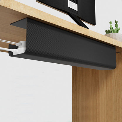 Under Desk Cable Management Tray Reduce Clutter Durability Punch Free Under Desk Power Strip Organizer Black
