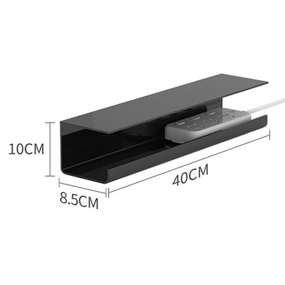 Under Desk Cable Management Tray Reduce Clutter Durability Punch Free Under Desk Power Strip Organizer Black