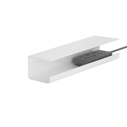 Under Desk Cable Management Tray Reduce Clutter Durability Punch Free Under Desk Power Strip Organizer White