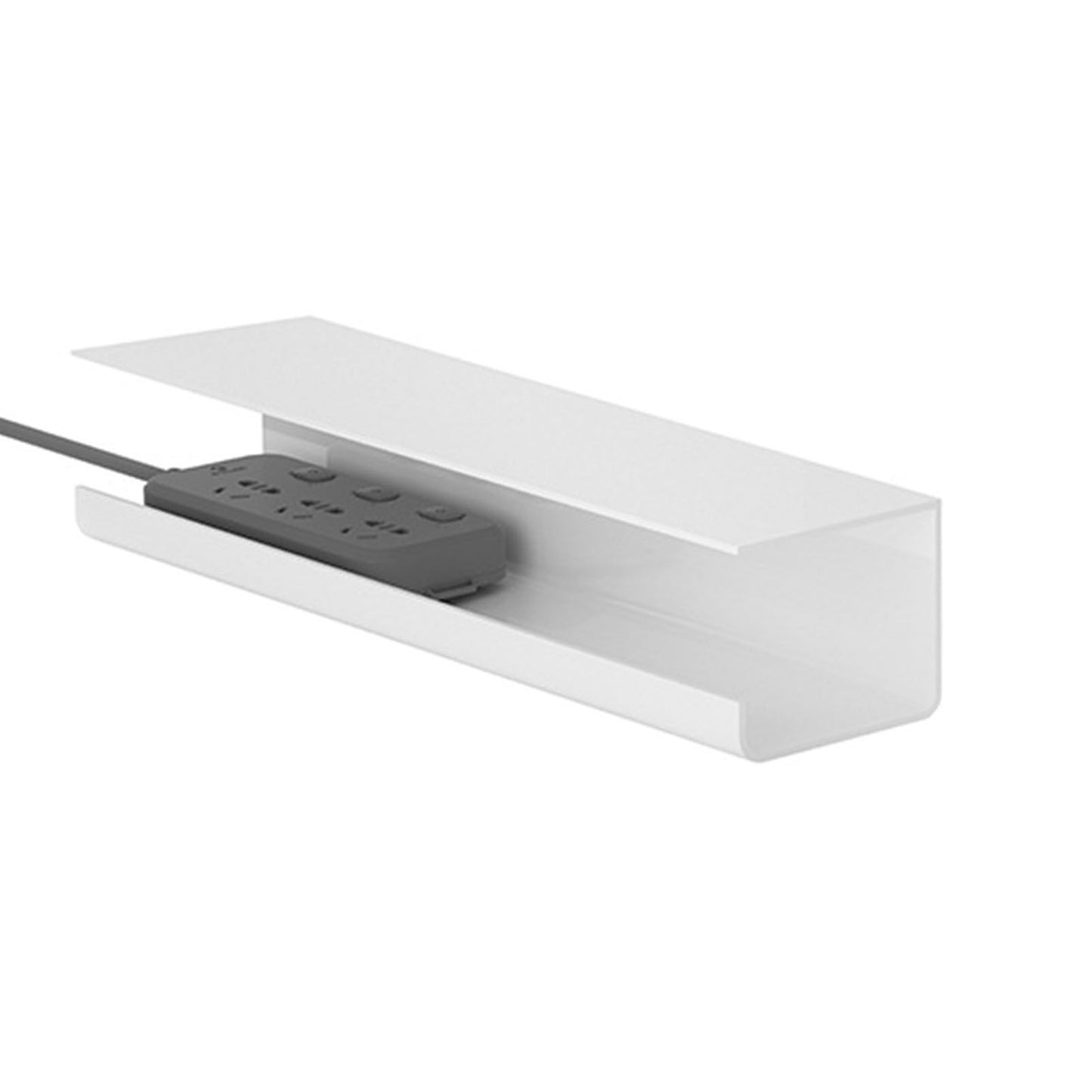 Under Desk Cable Management Tray Reduce Clutter Durability Punch Free Under Desk Power Strip Organizer White