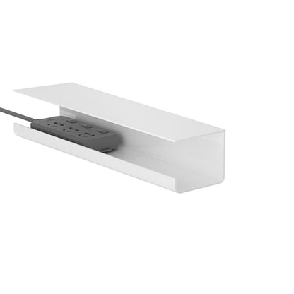 Under Desk Cable Management Tray Reduce Clutter Durability Punch Free Under Desk Power Strip Organizer White
