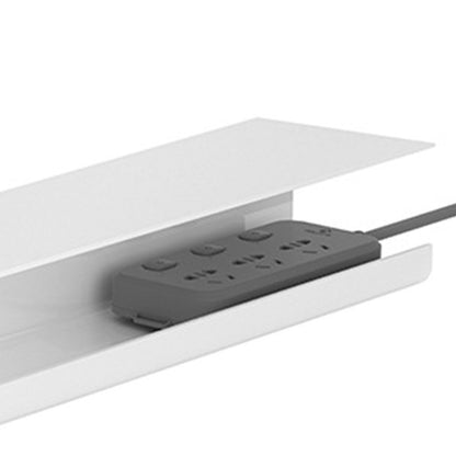 Under Desk Cable Management Tray Reduce Clutter Durability Punch Free Under Desk Power Strip Organizer White