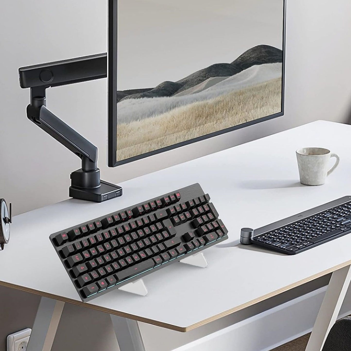 Mechanical Keyboard Storage Stand Multipurpose Detachable Transparent Acrylic Keyboard Display Stand for Office
