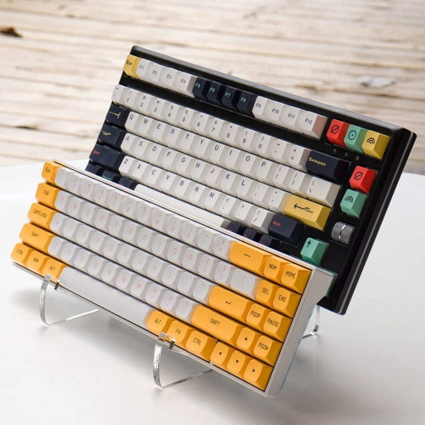 Mechanical Keyboard Display Stand Detachable Safe Stable Anti Slip Transparent Acrylic Keyboard Display Stand Holder for Tablet Photo Paintings
