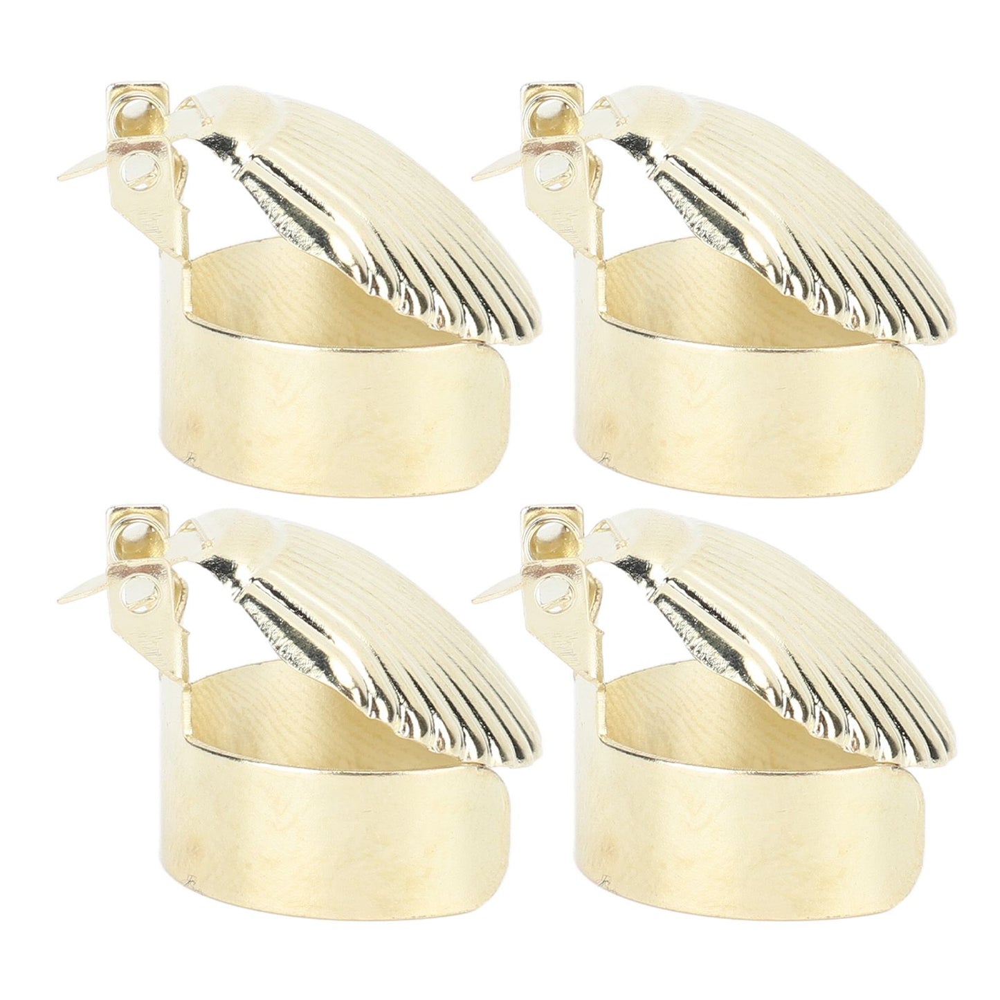 4Pcs Candle Snuffer Candle Extinguisher Metal Shell Pattern Automatic Candle Stopper for Candle Extinguishing Gold