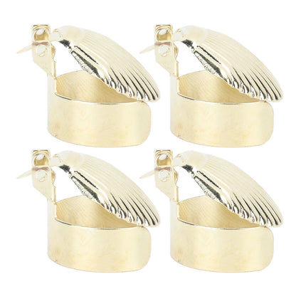 4Pcs Candle Snuffer Candle Extinguisher Metal Shell Pattern Automatic Candle Stopper for Candle Extinguishing Gold