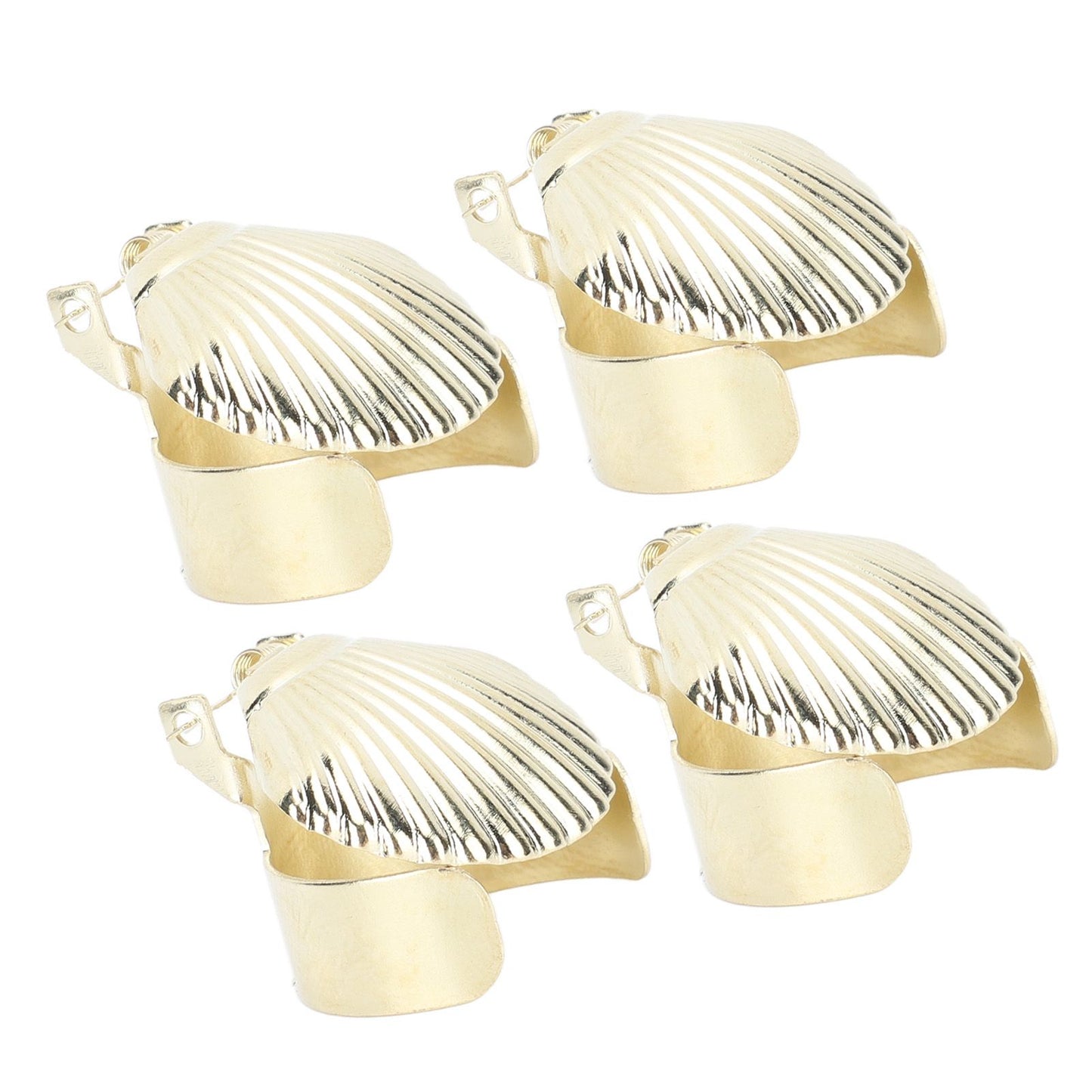 4Pcs Candle Snuffer Candle Extinguisher Metal Shell Pattern Automatic Candle Stopper for Candle Extinguishing Gold