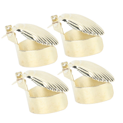 4Pcs Candle Snuffer Candle Extinguisher Metal Shell Pattern Automatic Candle Stopper for Candle Extinguishing Gold