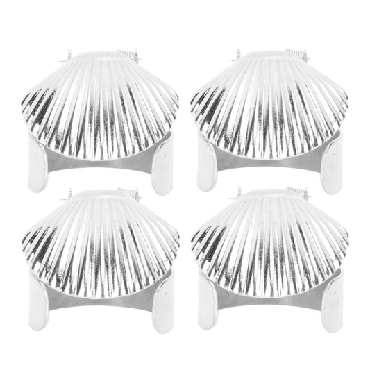 4Pcs Candle Snuffer Candle Extinguisher Metal Shell Pattern Automatic Candle Stopper for Candle Extinguishing Silver