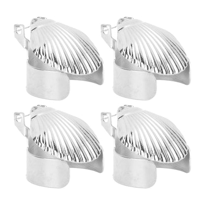 4Pcs Candle Snuffer Candle Extinguisher Metal Shell Pattern Automatic Candle Stopper for Candle Extinguishing Silver