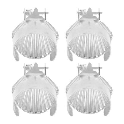 4Pcs Candle Snuffer Candle Extinguisher Metal Shell Pattern Automatic Candle Stopper for Candle Extinguishing Silver
