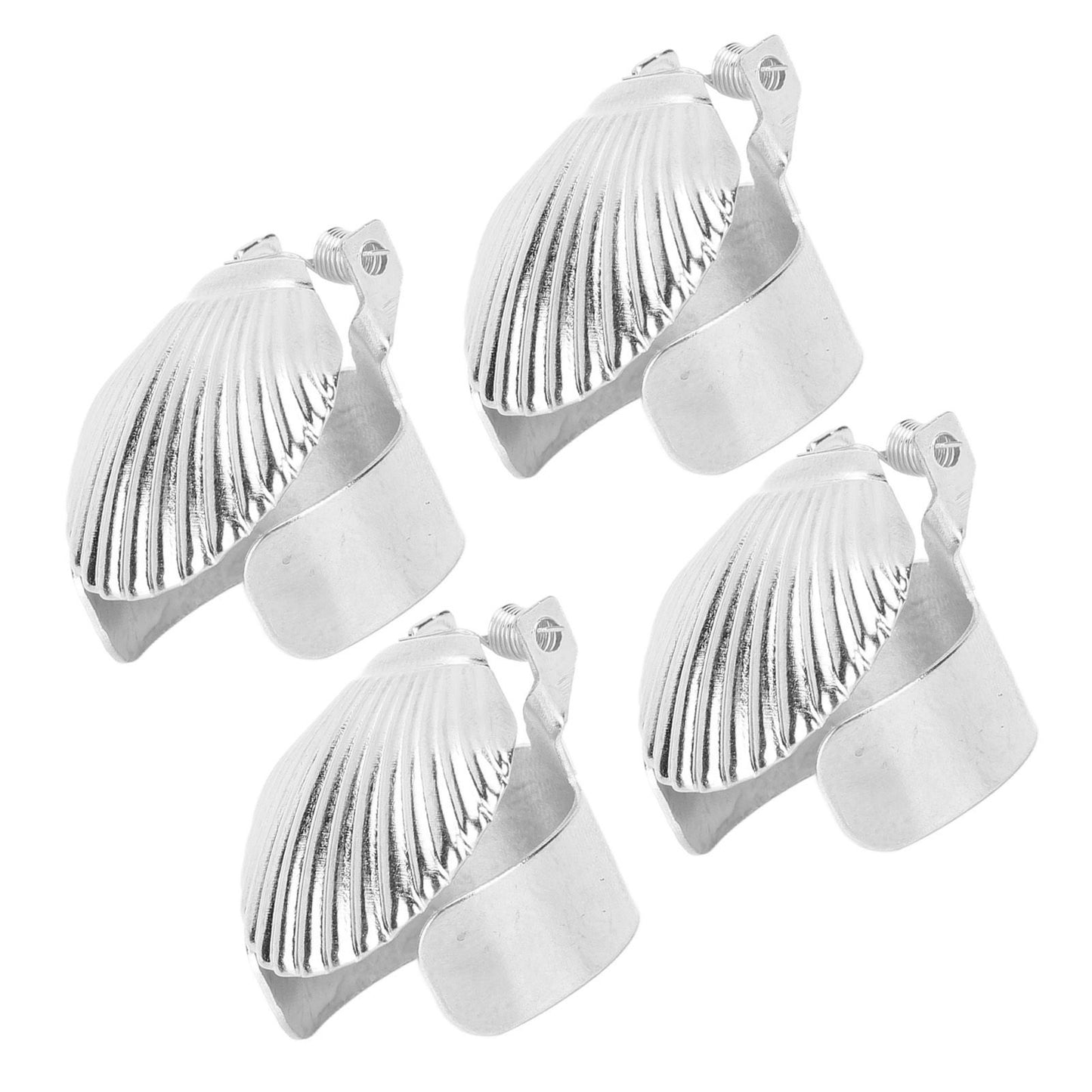 4Pcs Candle Snuffer Candle Extinguisher Metal Shell Pattern Automatic Candle Stopper for Candle Extinguishing Silver