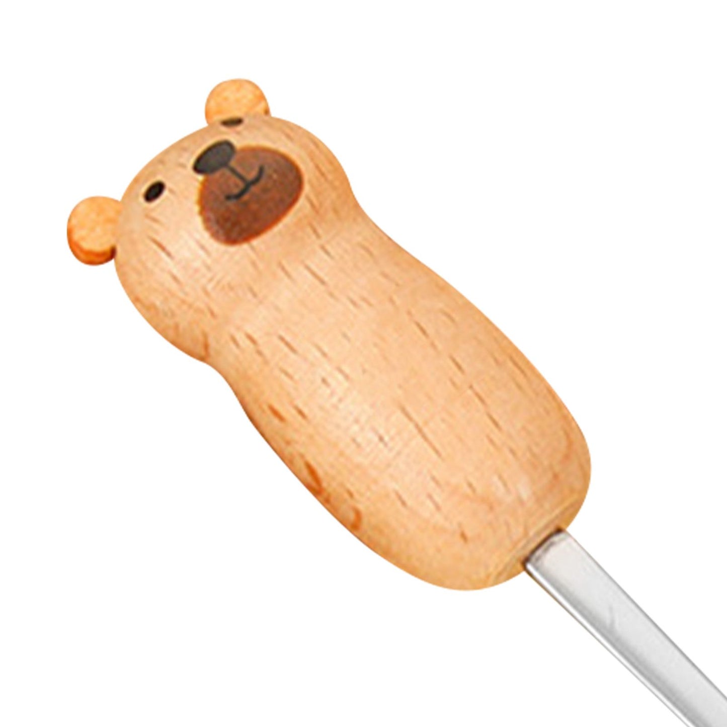 Stainless Steel Coffee Stirring Tool Creative Cartoon Cute Kids Ice Cream Dessert Stirrer Coffee Mixing Tool Dishwasher Safe Bear Spoon