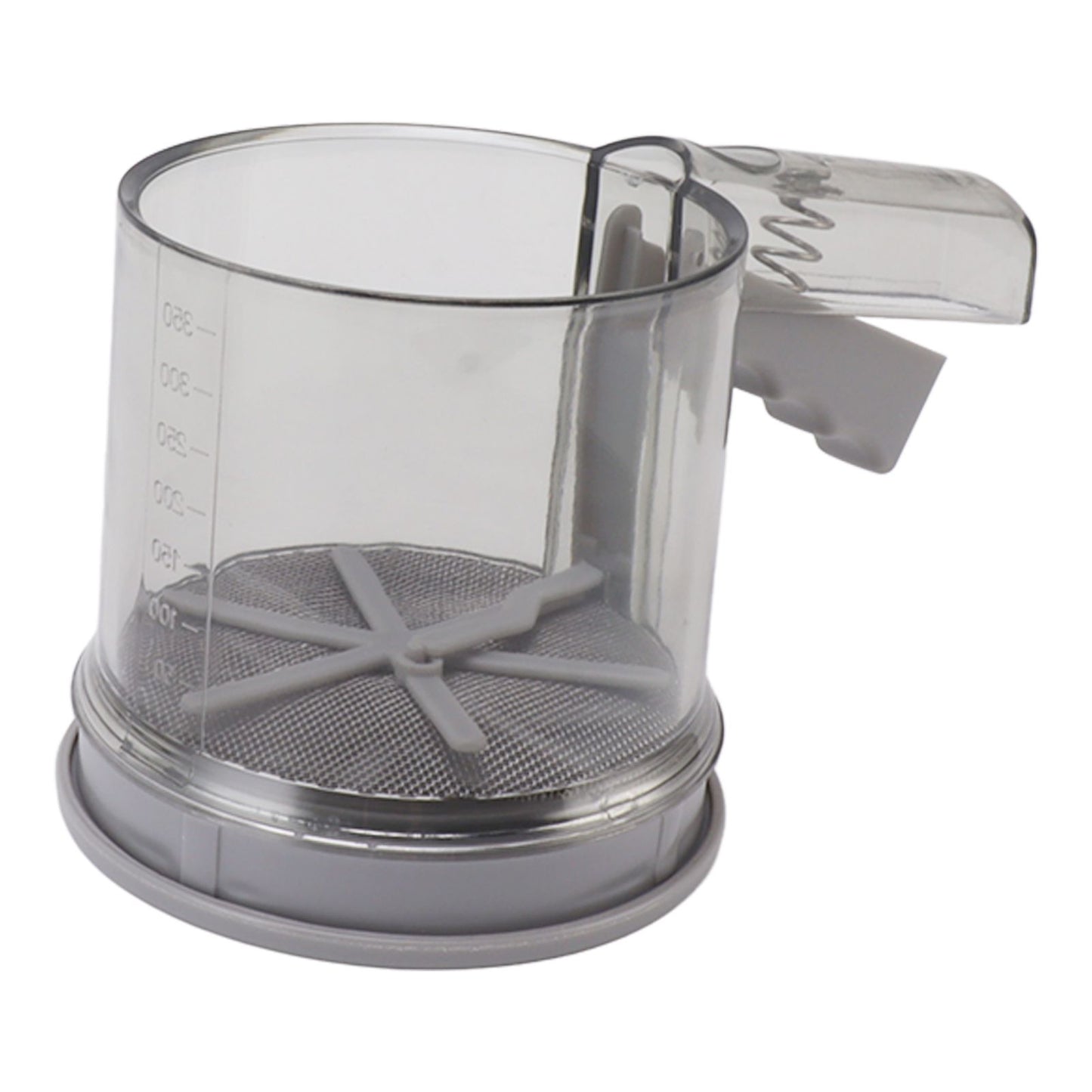 Flour Sifter Sieve PP Transparent Adjustable Fine Mesh One Hand Operation Powder Sifter Sieve for Kitchen Baking Double Layer
