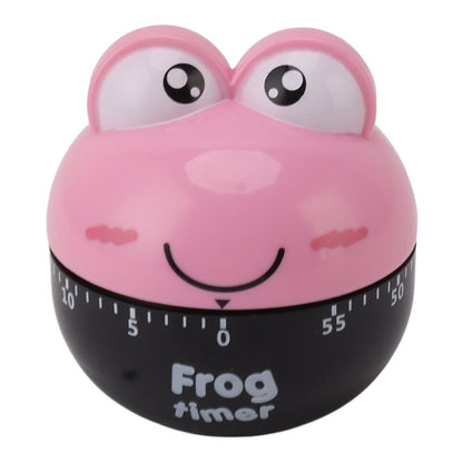 Cartoon Machinery Timer High Accuracy Adjustable 60 Minutes Mechanical Kitchen Cooking Timer for Kitchen Study Pink