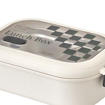 2 Compartment Bento Box Heat Preservation Stainless Steel Interlayer Lunch Box Airtight Portable Food Storage Containers for School Office Grid