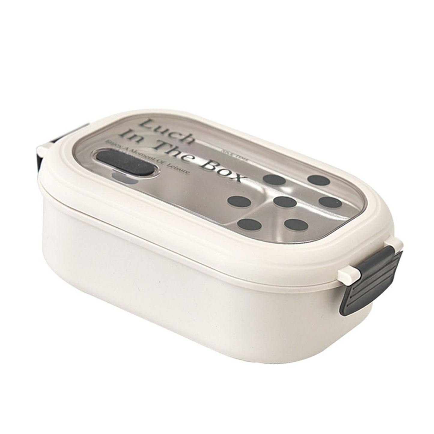 2 Compartment Bento Box Heat Preservation Stainless Steel Interlayer Lunch Box Airtight Portable Food Storage Containers for School Office Dot