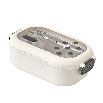 2 Compartment Bento Box Heat Preservation Stainless Steel Interlayer Lunch Box Airtight Portable Food Storage Containers for School Office Dot