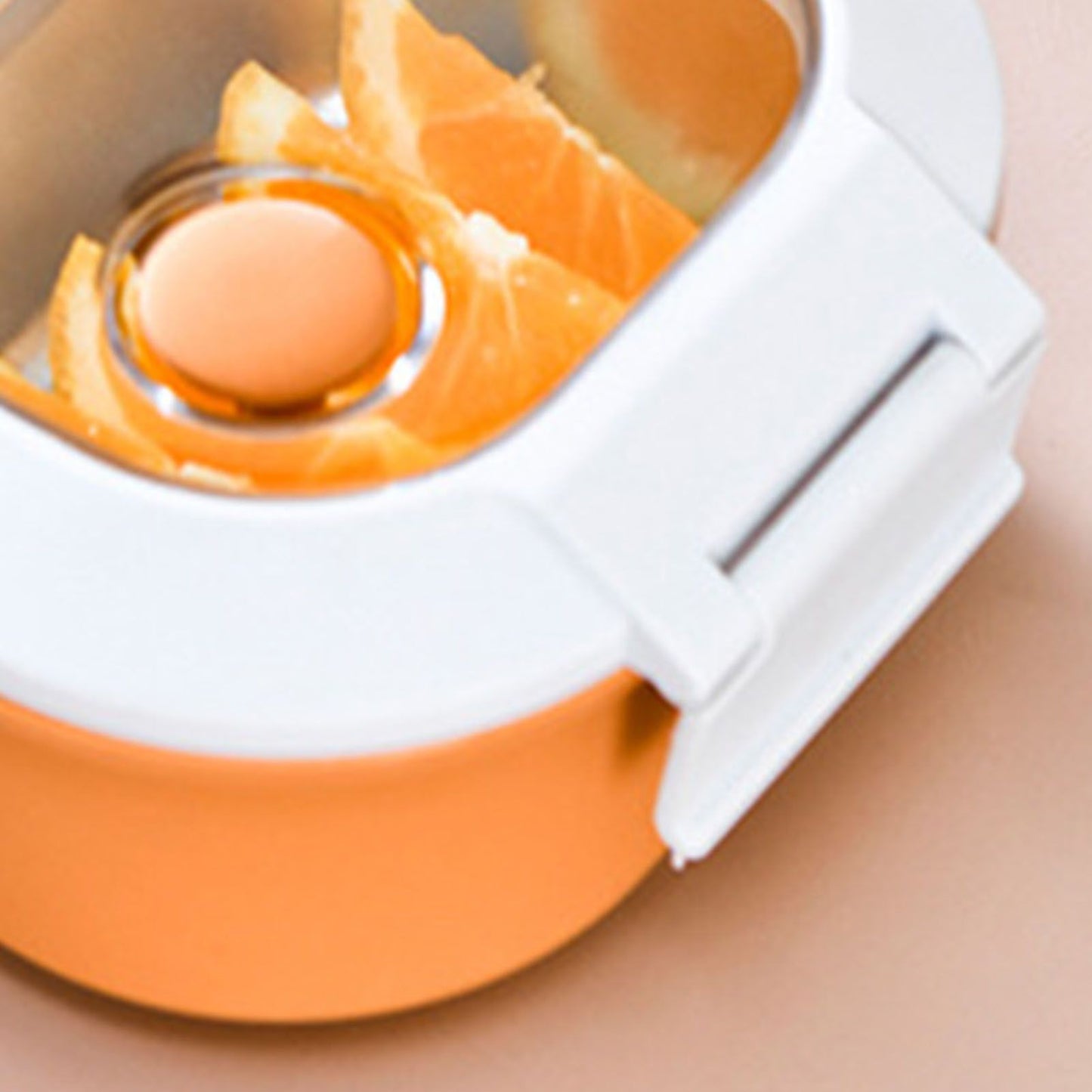 Lunch Box Stainless Steel Insulation Leakproof Cute Design Portable Bento Box for School Office Orange