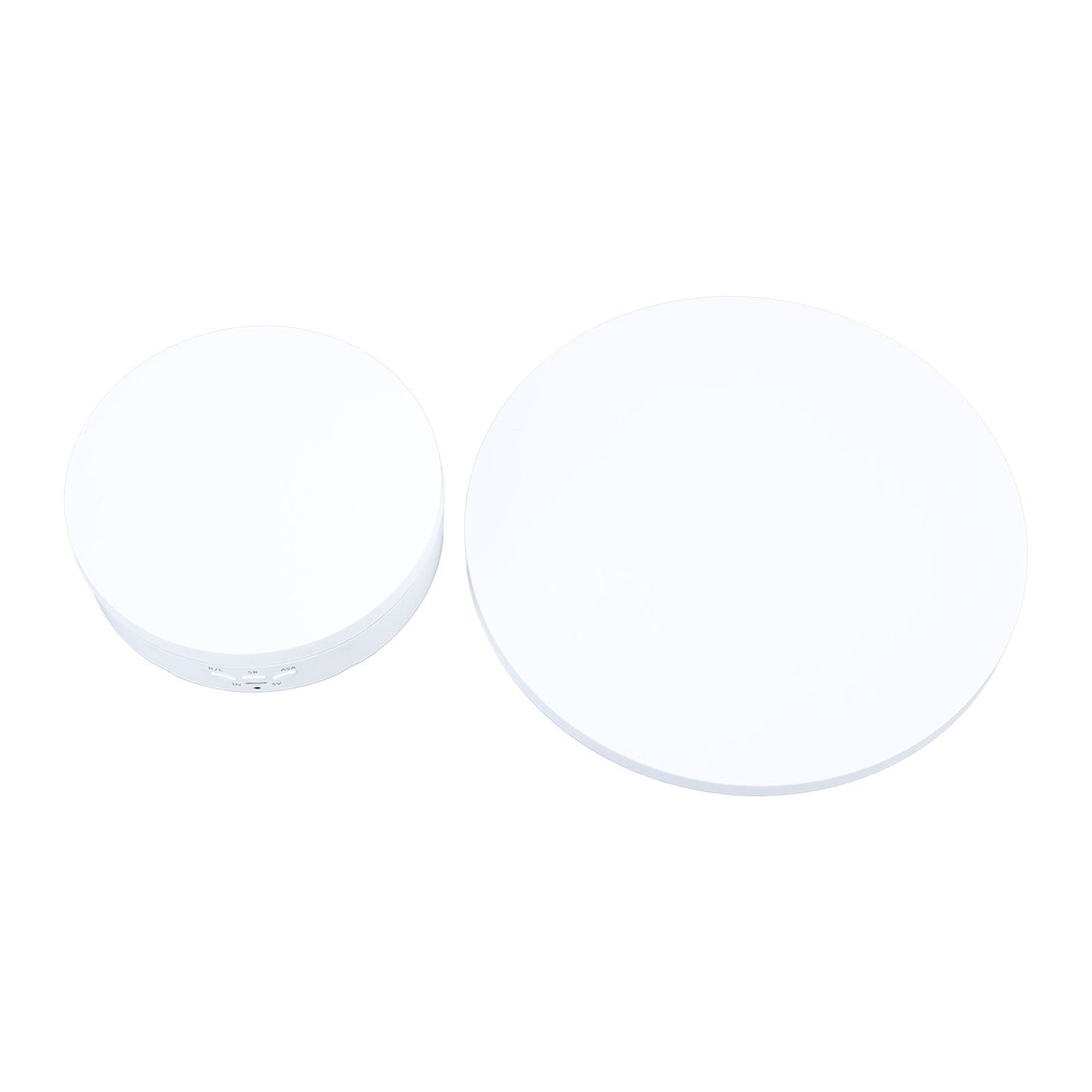 Electric Rotating Turntable 2 in 1 Smart Remote Control Jewelry Display Tray Live Streaming Ornaments Display Stand 5V White