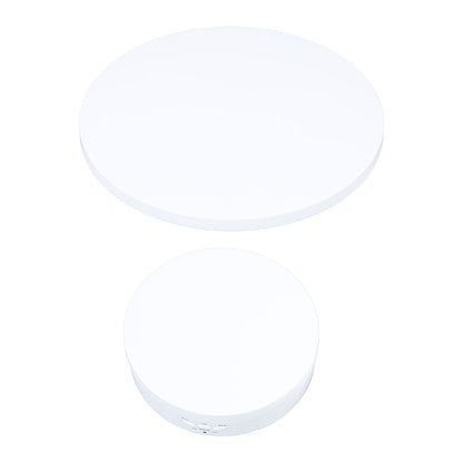 Electric Rotating Turntable 2 in 1 Smart Remote Control Jewelry Display Tray Live Streaming Ornaments Display Stand 5V White