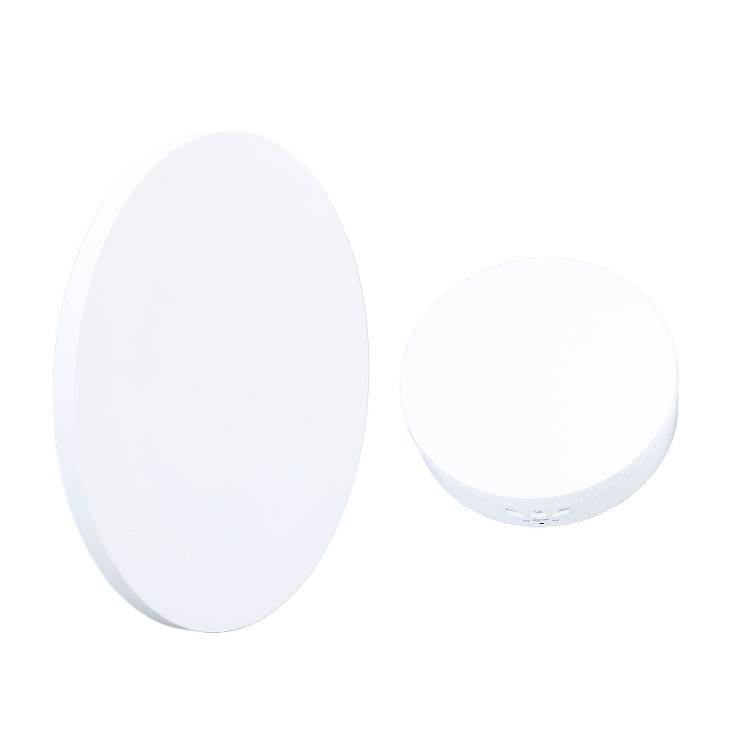 Electric Rotating Turntable 2 in 1 Smart Remote Control Jewelry Display Tray Live Streaming Ornaments Display Stand 5V White