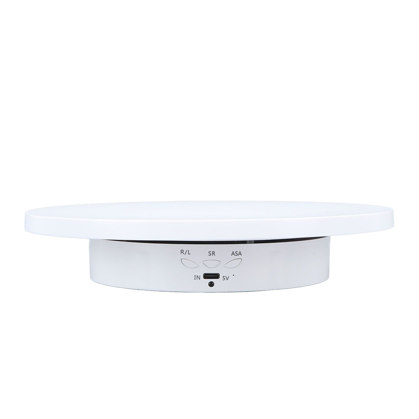 Electric Rotating Turntable 2 in 1 Smart Remote Control Jewelry Display Tray Live Streaming Ornaments Display Stand 5V White