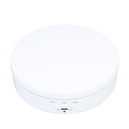 Electric Rotating Turntable 2 in 1 Smart Remote Control Jewelry Display Tray Live Streaming Ornaments Display Stand 5V White