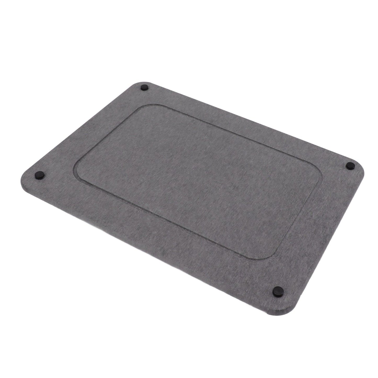 Fast Drying Sink Tray Anti Slip Water Absorption Diatomaceous Earth Sink Caddy Organizer Sponge Holder Stand for Bathroom Kitchen Dining Room Grey