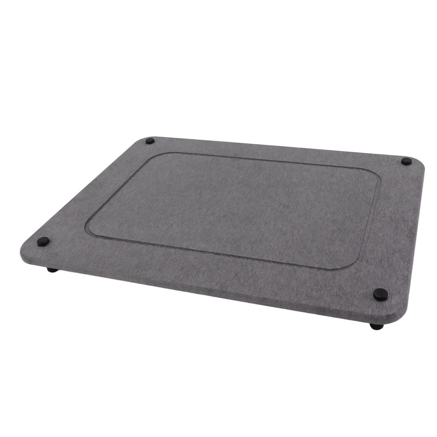 Fast Drying Sink Tray Anti Slip Water Absorption Diatomaceous Earth Sink Caddy Organizer Sponge Holder Stand for Bathroom Kitchen Dining Room Grey