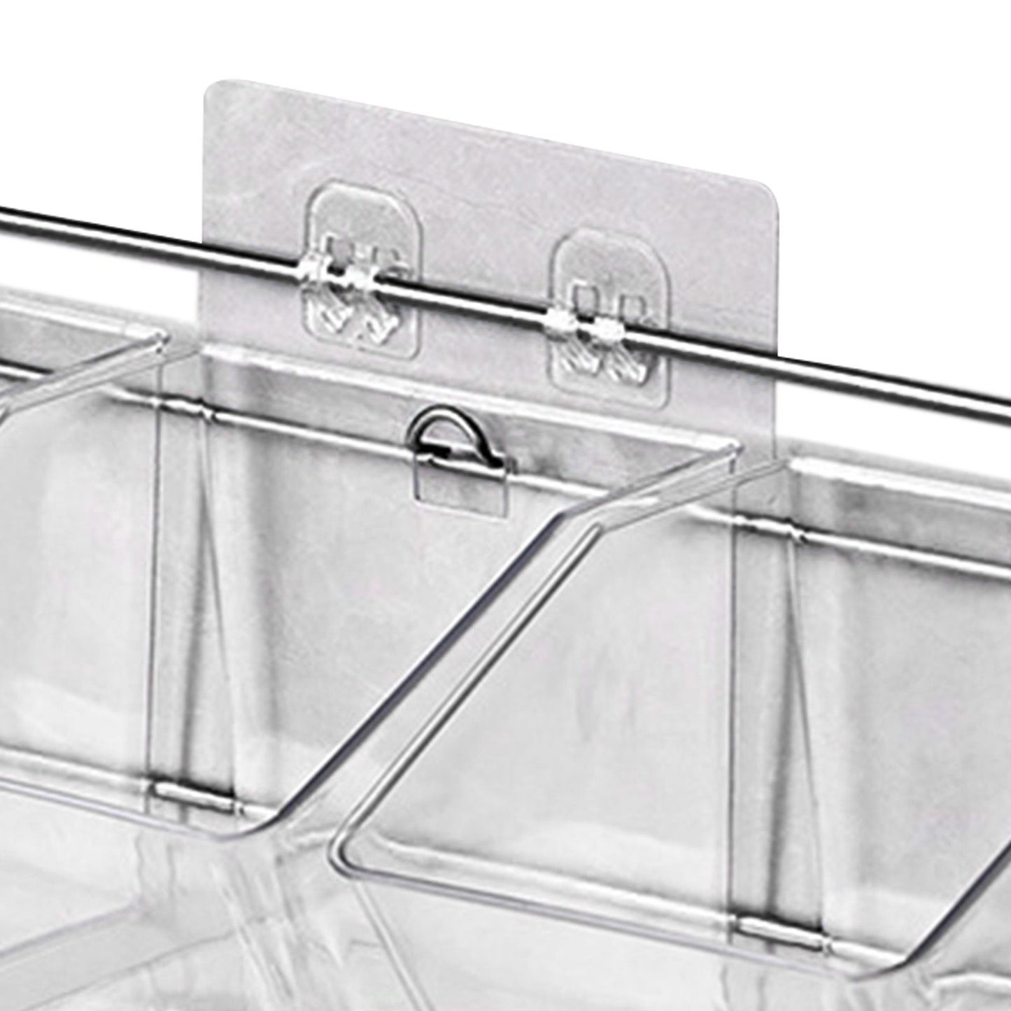 Wall Mounted Storage Container 3 Layer Wall Hanging Kitchen Storage Box for Garlic Ginger Onion Horizontal Hanging