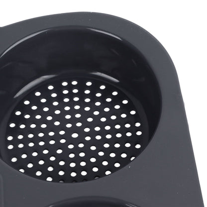 6 Cavity Hamburger Bun Mould Foldable Reusable Bread Mould ‑40℉ to +446℉ Heat Resistance Baking Mould for Kitchen