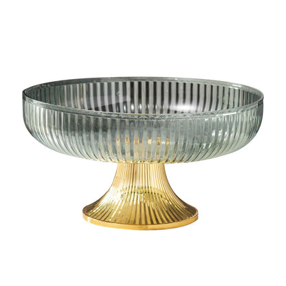 Fruit Plate Multifunctional Plastic Stylish Space Saving Decorative Snack Bowl for Candy Nuts Fruit Green