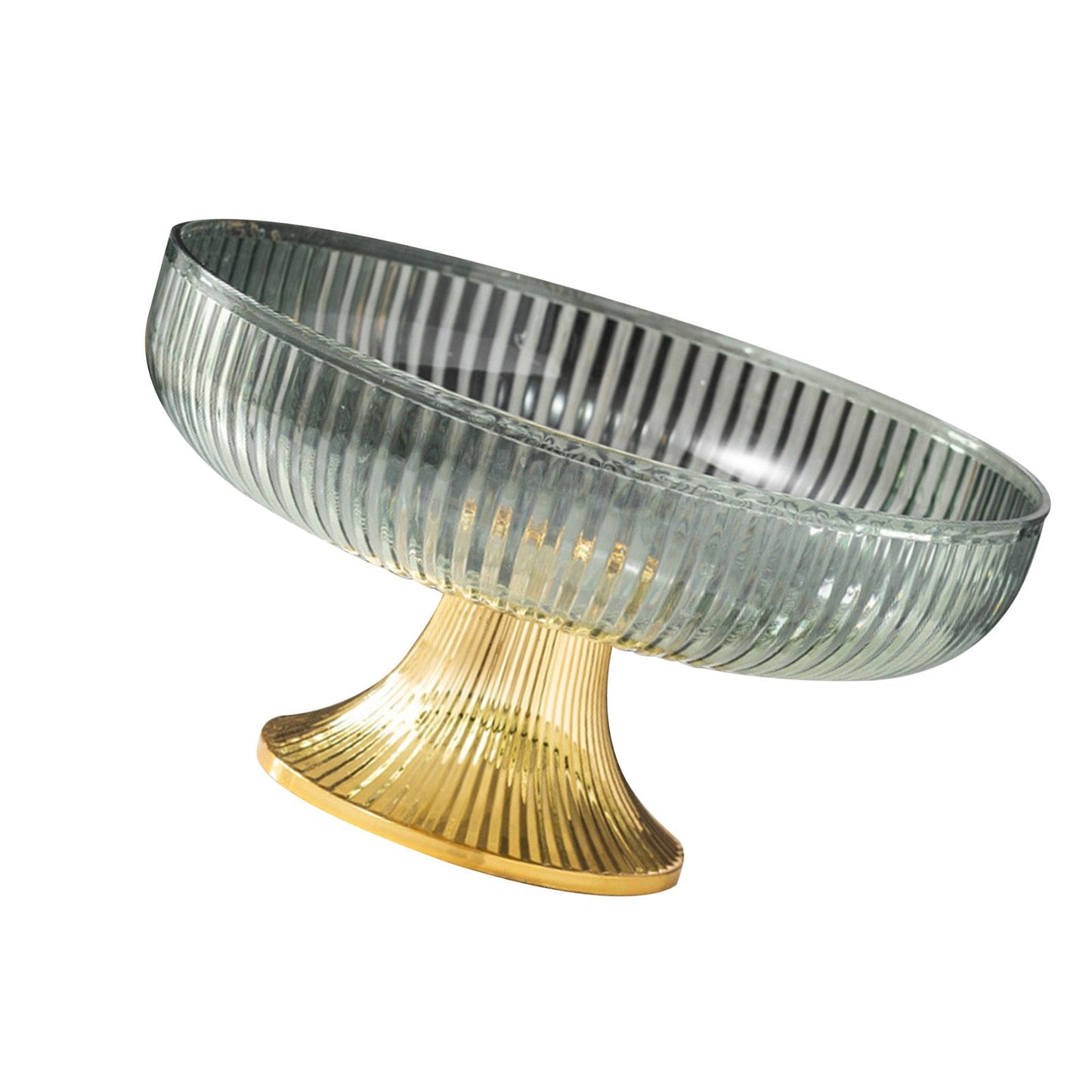 Fruit Plate Multifunctional Plastic Stylish Space Saving Decorative Snack Bowl for Candy Nuts Fruit Green
